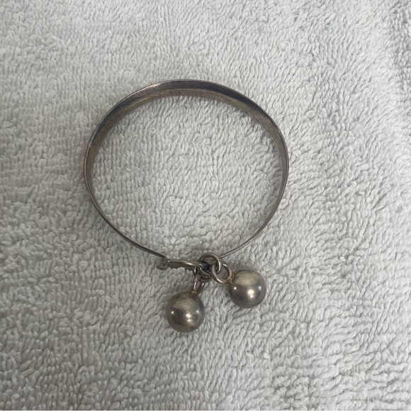 E. Granit & Co Finland 925 Sterling Silver Bead Ball Rattle Bracelet Modernist